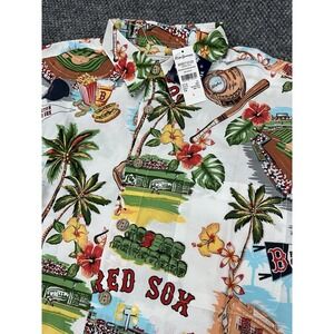 Boston Red Sox Men's L  Reyn Spooner Scenic Button-Up Hawaiian Aloha Shirt - New